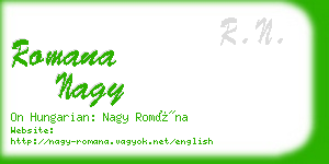 romana nagy business card